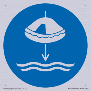 Mandatory: Lower liferaft to the water in launch sequence